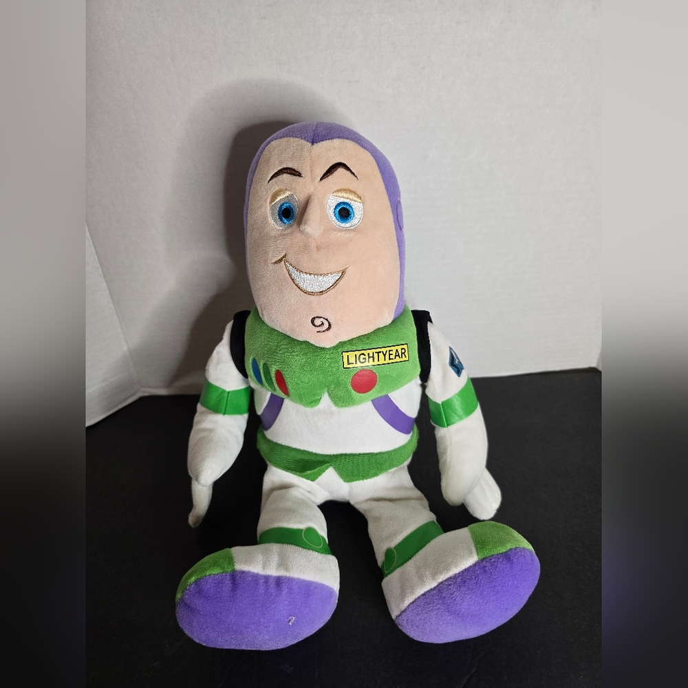Disney Toy Story Buzz Lightyear Plush Stuffed Animal Large 14" White Green Suit